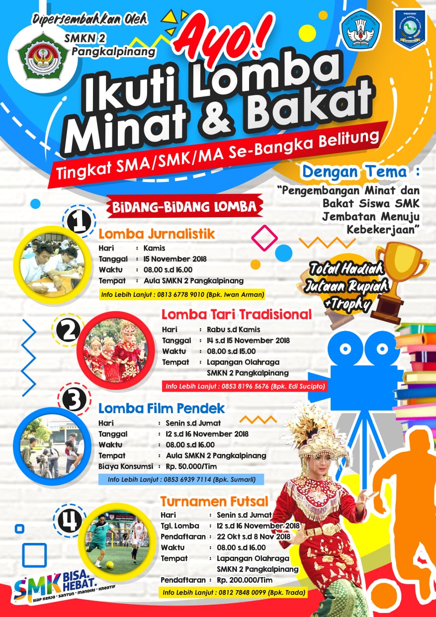 Yuk Ikutan! Lomba Minat & Bakat Tingkat SMK/ SMK/ MA se